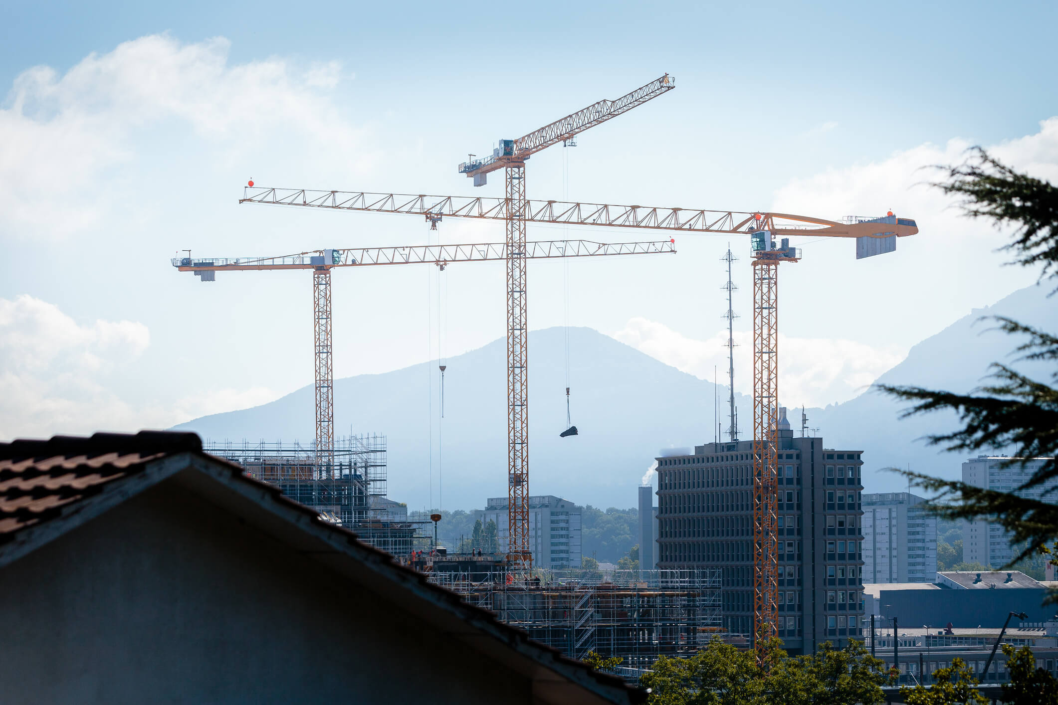 Baustelle-Kräne